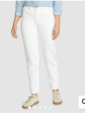 Eddie Bauer authentic Voyager high-rise straight leg white jeans NEW NWT Waist